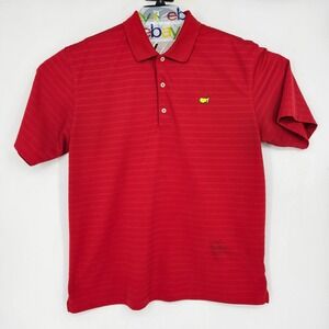 Masters Tech Polo Shirt Mens XL Short Sleeve Red Augusta Golf‎ Performance FLAWS